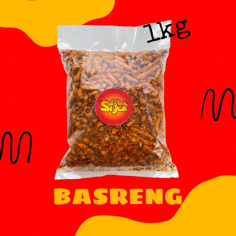 Basreng Viral pedas daun jeruk 1kg (Bakso goreng)-1