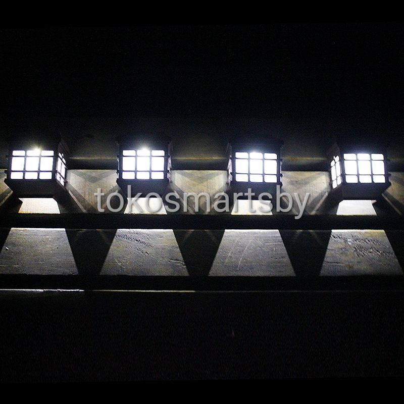 Lampu Solar Dinding 4 Lumens / Lampu Solar LED Tenaga Surya Bisa Ganti Baterai / Lampu Taman Solar Dinding Sensor Cahaya