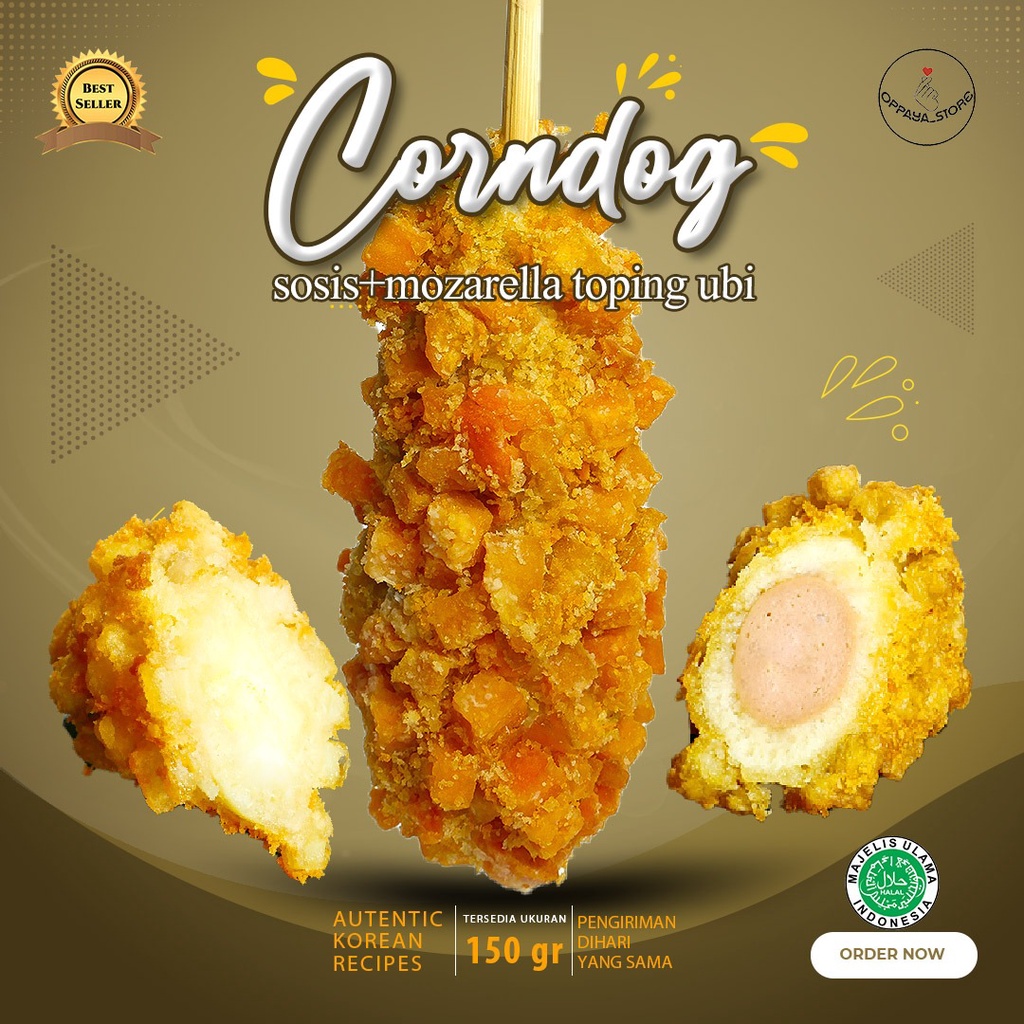 

Corndog Sosis Dan Keju Mozarella Ubi