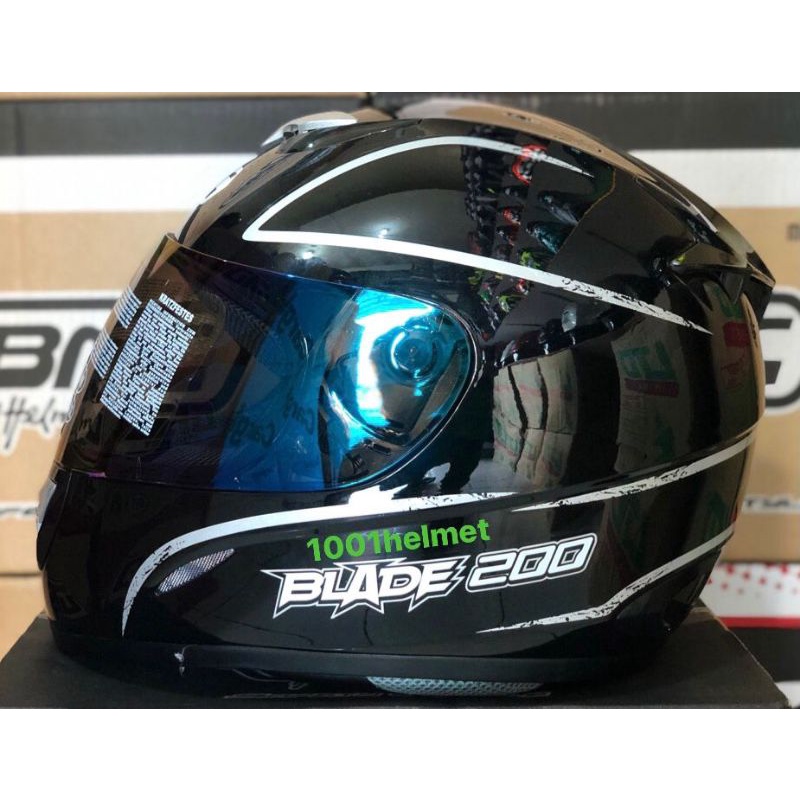 HELM BMC BLADE 200 LINE BLACK SILVER RAIMBOW VISOR/BMC BLADE Fullface/BMC