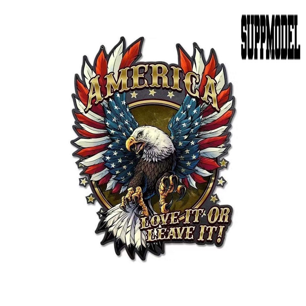 AMERICAN EAGLE Ornamen Stiker Vinyl Motif Elang Amerika Ramah Lingkungan Untuk Mobil