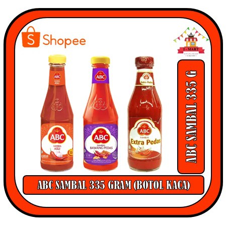 

ABC Saos Sambal 335 Gram Botol Kaca || Sambel Asli | Ekstra Extra Pedas | Bawang