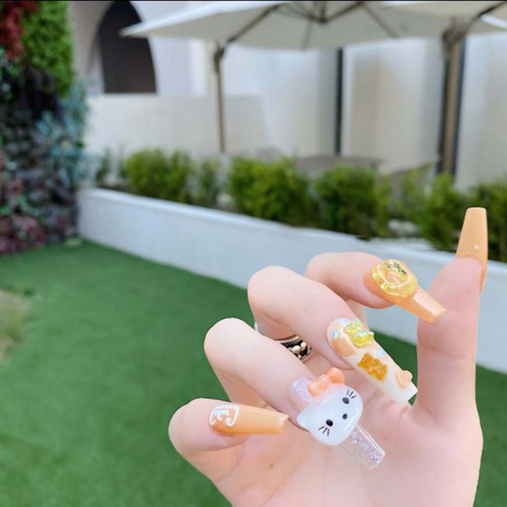 Mxbeauty Hiasan Kuku 3d Diy Bentuk Pita / Hati / Aurora / Beruang Untuk Nail Art