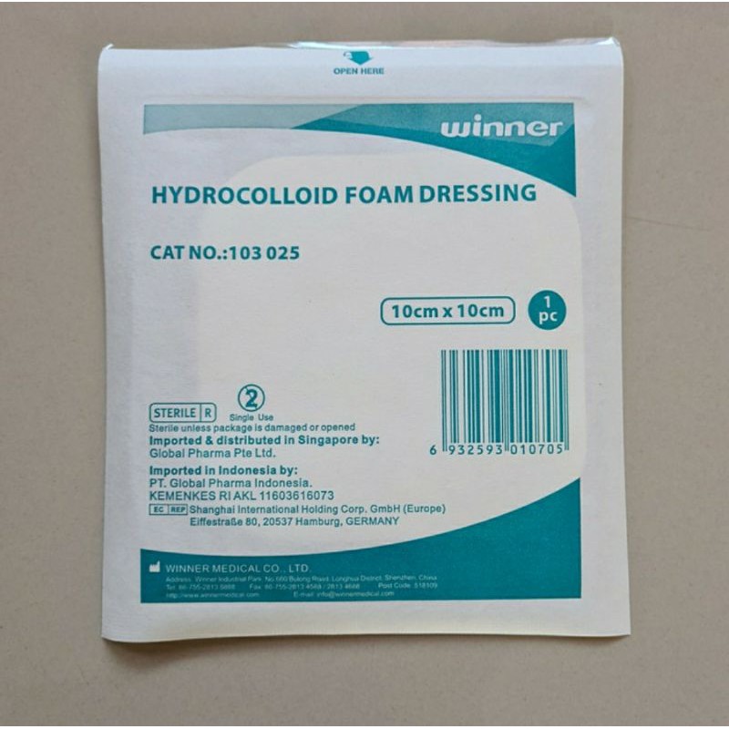 Foam Dressing Hydrocolloid Winner / Plester Luka Decubitus 10x10