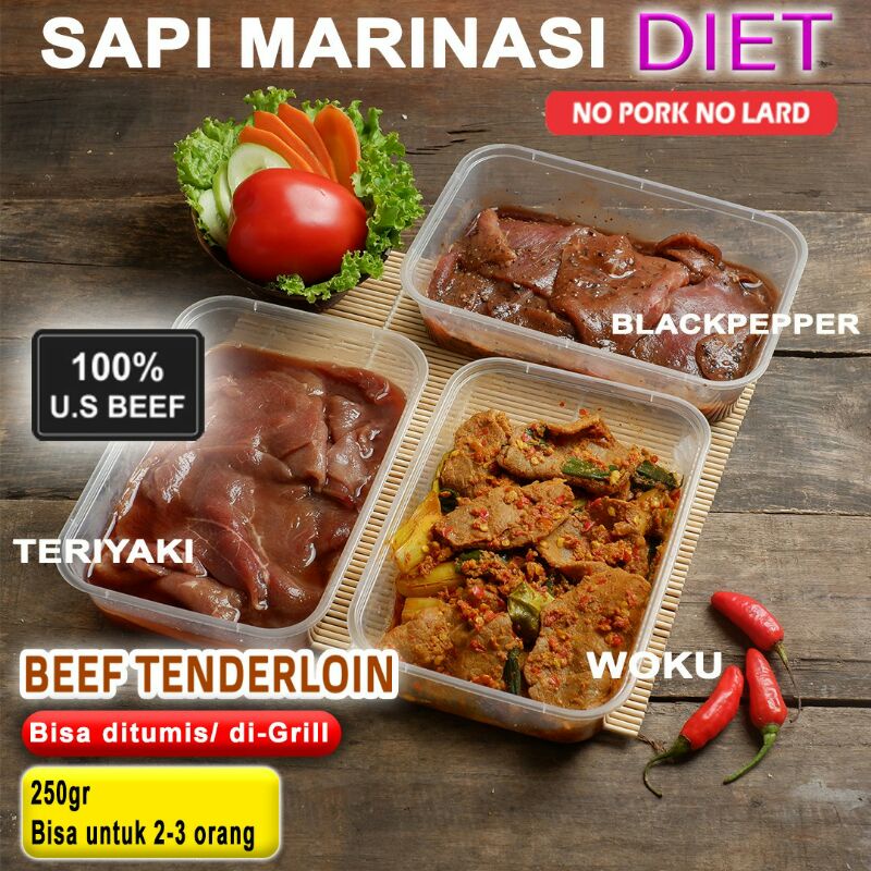 

Daging Sapi Marinasi Diet (Frozen)