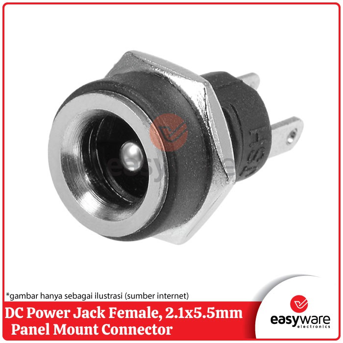 Socket DC Mur Socket DC Panel Mount 2.1x5.5mm DC Power Jack Female