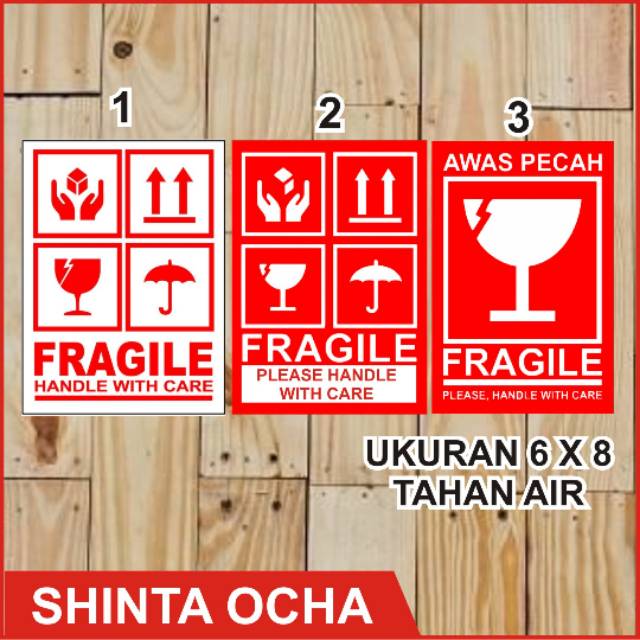 

Stiker AWAS PECAH (Tahan Air) Uk. 6x8