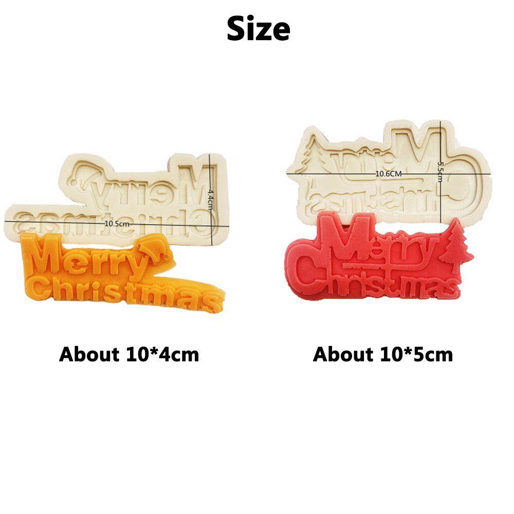 Solighter Merry Christmas DIY Kue Coklat Reusable Silica gel Cookie mold Dekorasi Kue
