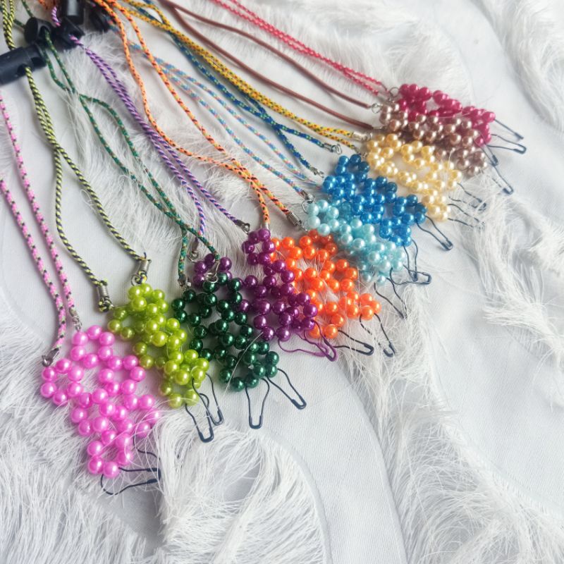 (2 Fungsi) Tali &amp; Konektor Masker simple, kalung masker 2 fungsi hijab