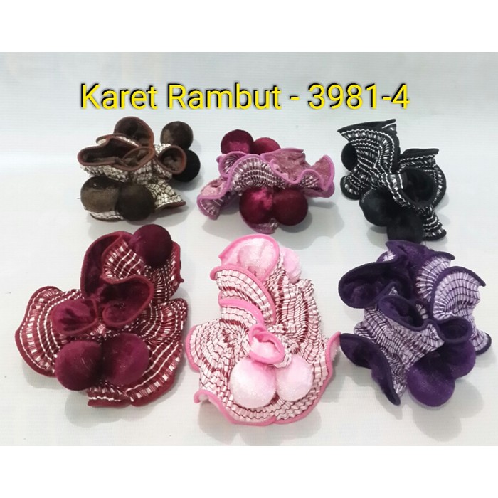 Ikat Rambut Kuncir Rambut Karet Rambut Jepit Rambut 3981-4