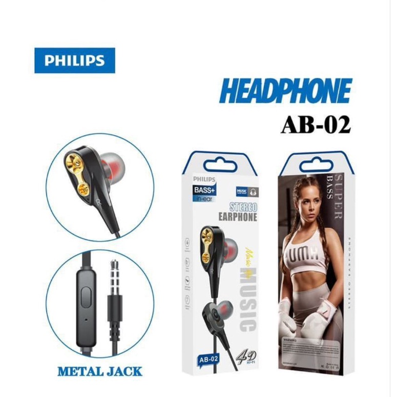 Handset handfree Hf Philips AB-02 Micrfon