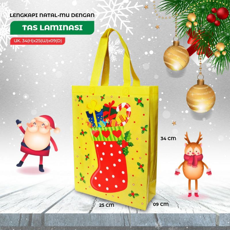 

Tas Natal / Goodiebag Natal / Totebag Natal (Spunbond) Murah