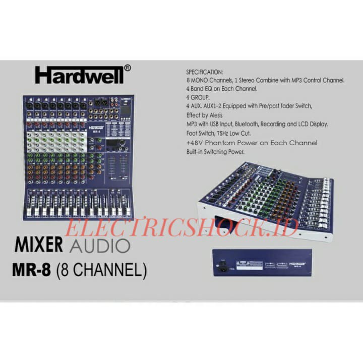 Mixer Audio Hardwell MR 8 / MR8 / MR-8 8 Channel ORIGINAL
