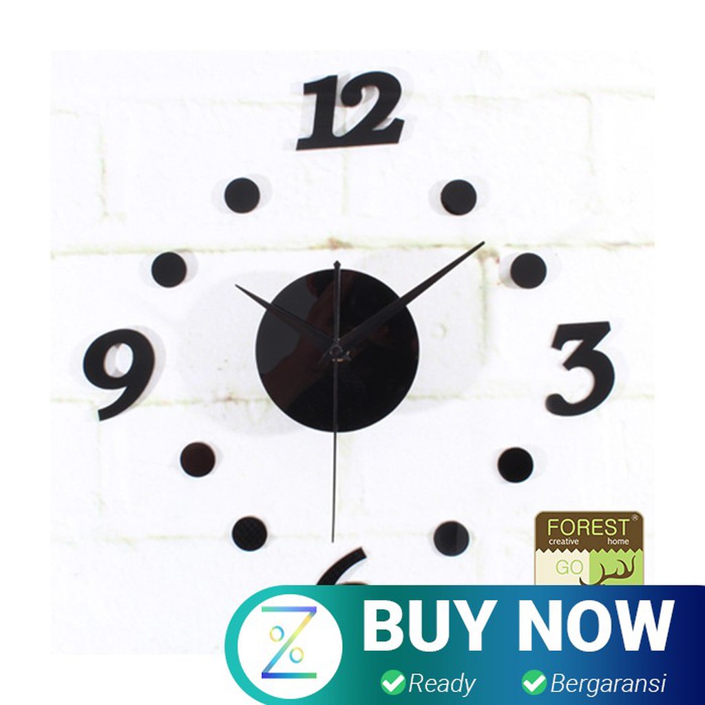 Jam Dinding DIY Giant Wall Clock Quartz Creative Design 30-50cm - DIY-