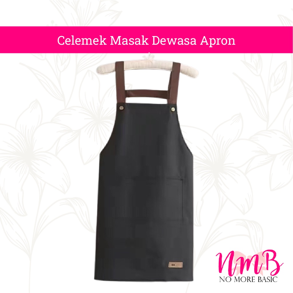 Celemek Masak Dewasa Apron Motif Polos &amp; Floral