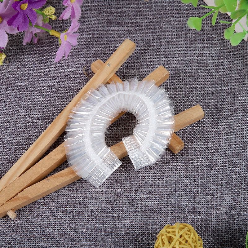 PENUTUP RAMBUT KEPALA PLASTIK MANDI PELINDUNG CAT RAMBUT / HAIR CAP SHOWER NURSE CAP TRANSPARAN