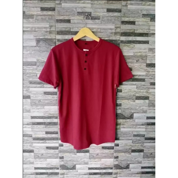 KAOS BAJU OBLONG PRIA COWOK SLIMFIT LENGAN PENDEK KLEP KANCING POLOSAN