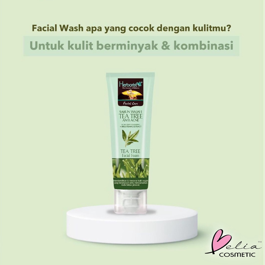 ❤ BELIA ❤ HERBORIST Facial Wash | HERBORIST Facial Gel | Herborist Sabun Wajah | Pembersih Wajah | OLIVE ZAITUN | TEA TREE | ROSE | ALOE VERA | BPOM