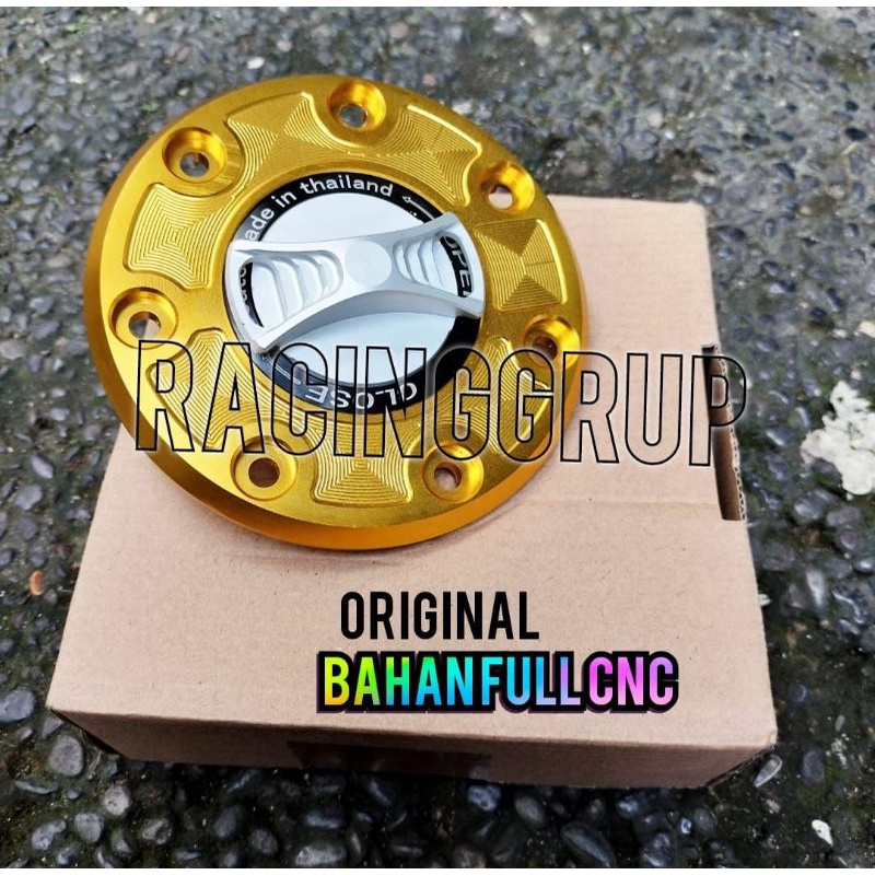 Tutup Tangki NINJA FULL CNC MODEL KTM / DKT WARNA GOLD FULL CNC