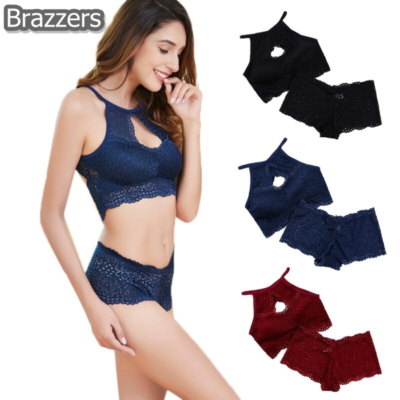 Pakaian Dalam Wanita Set Bra Bh Dan Cd Celana Dalam Renda Brukat Tanpa Kawat Motif Bunga Sexy Murah
