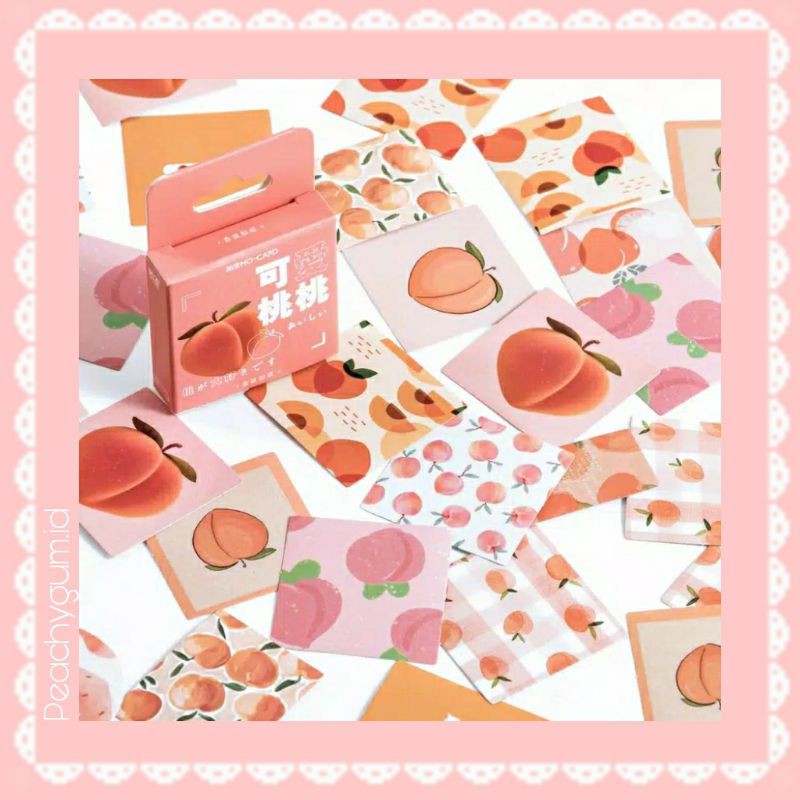 

[peachygum.id]aesthetic peachy sticker isi 46pcs
