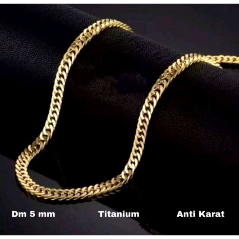 Kalung Titanium Rantai Gold// Kalung JeFri// Kalung Bonge