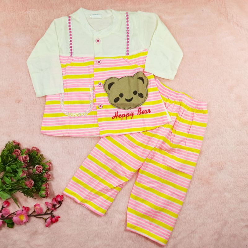 Ss#4001 Babydoll Anak size 6-12bulan / Baju Tidur Anak Perempuan / Setelan Anak / Piyama Anak