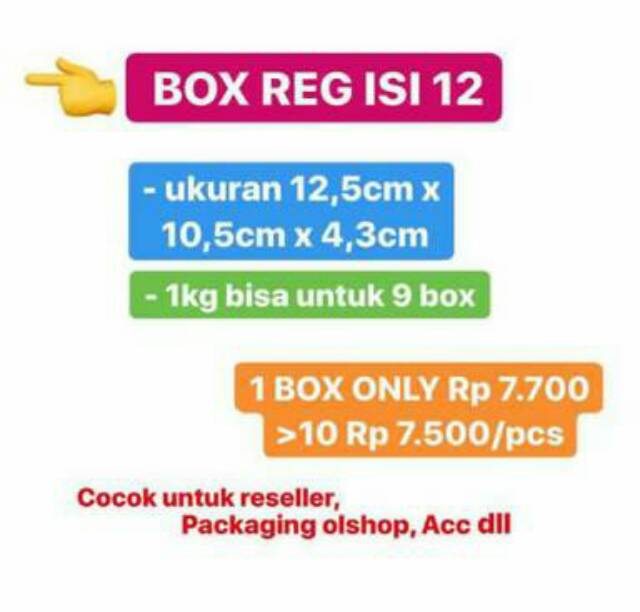 Regular Macaron Box Tanpa Isi Harga Murah