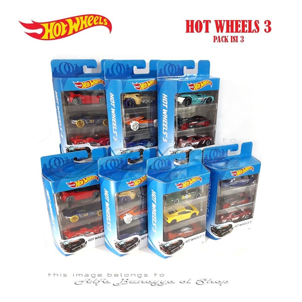 Hot Wheels 3 Cars Gift Pack - Pak Isi 3 - Mobil Random - Hotwheels Isi 3 Mobil