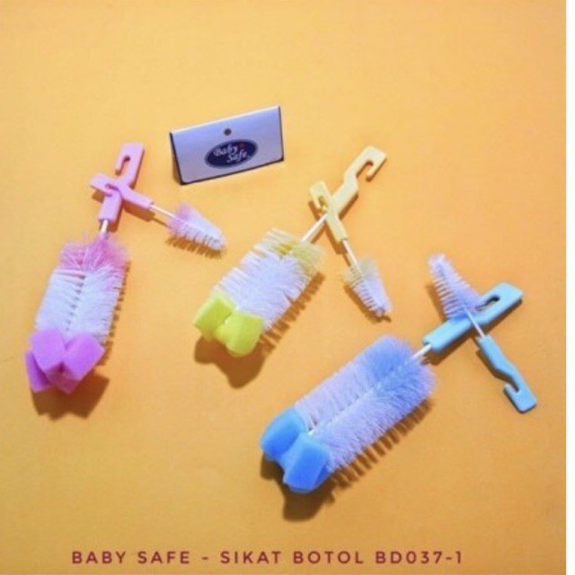 Baby Safe Bottle Brush BD037 -  Sikat Botol Bayi Ujung Spons