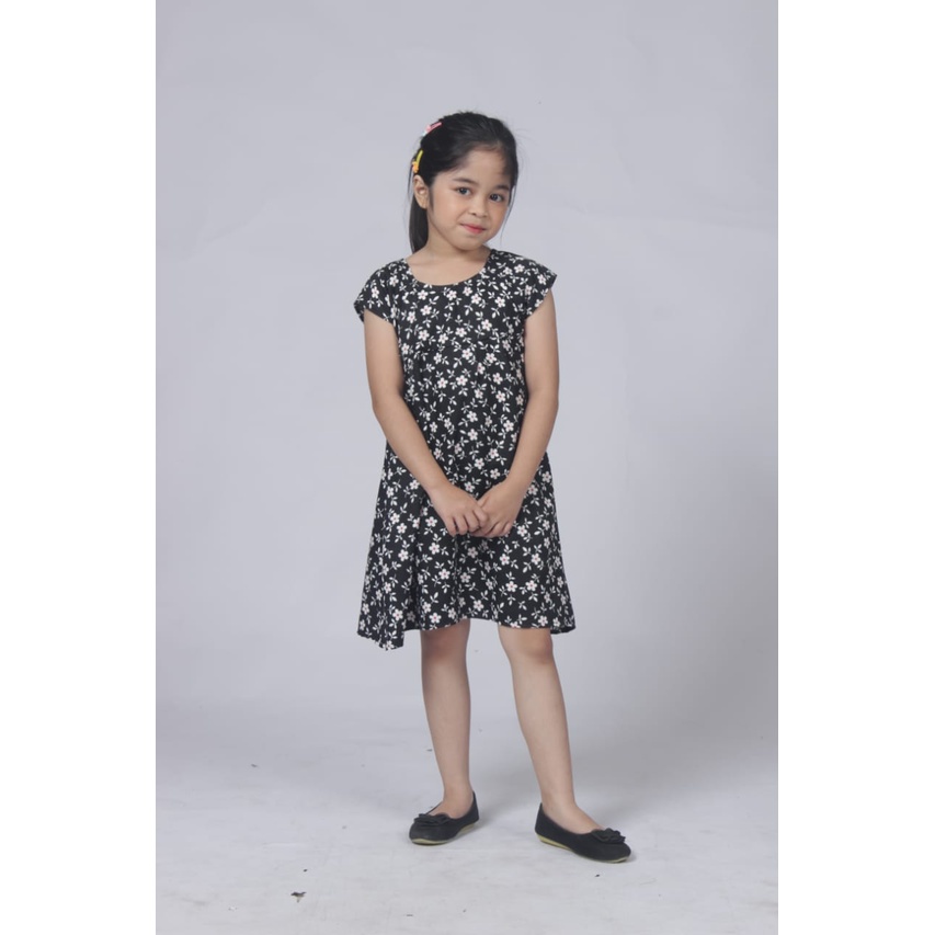 Zahra Dress Anak Perempuan Haruka Bahan Toyobo | Pakaian Anak Lucu Umur 1-5 Tahun