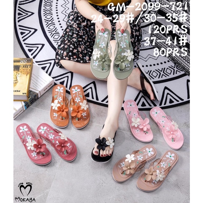 Sandal Japit Bunga Kamboja Anak Import Mokaya 2099-722 dan 2099-721