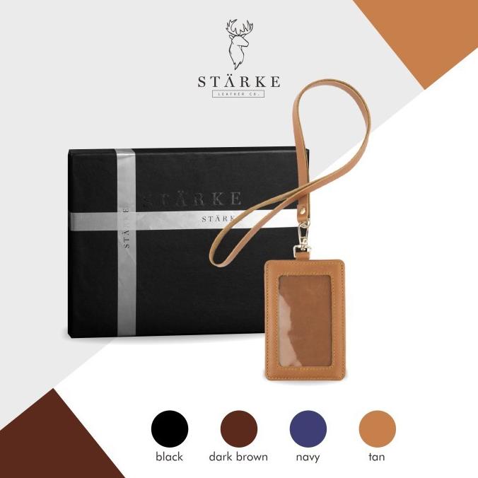 

ID CARD HOLDER KULIT ASLI NAMETAG LANYARD LEATHER NAME TAG HUSTLE HOG GJTY56465
