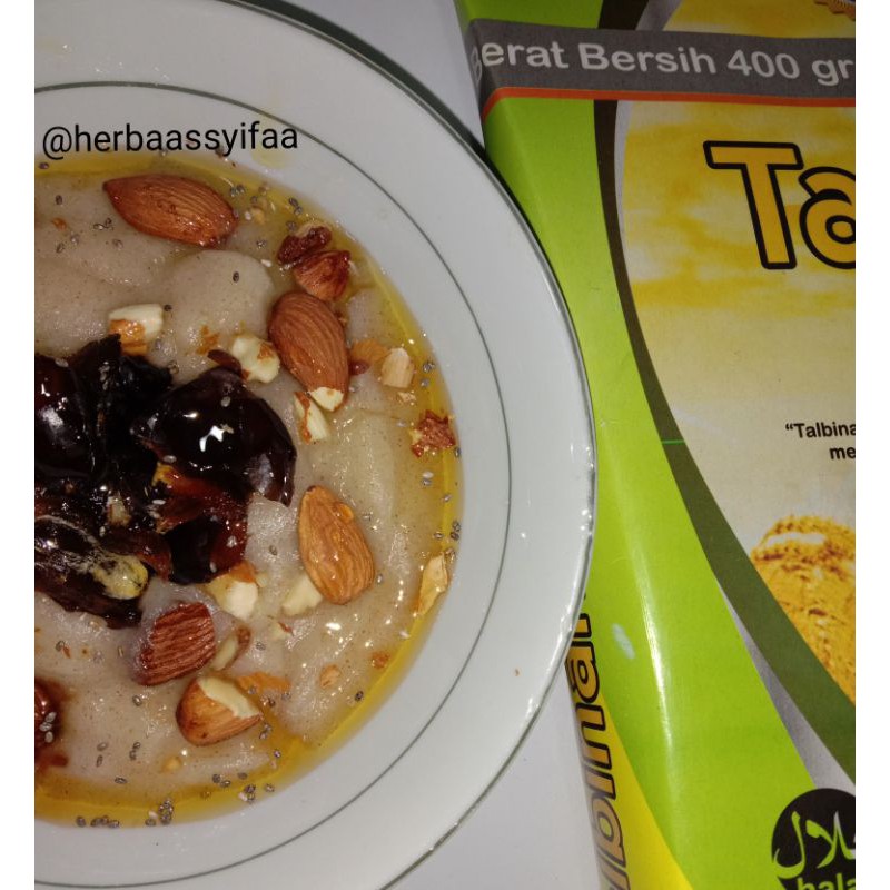 

Penderita Maag Kronis/gred dengan bubur talbinah alami dari tepung gandum