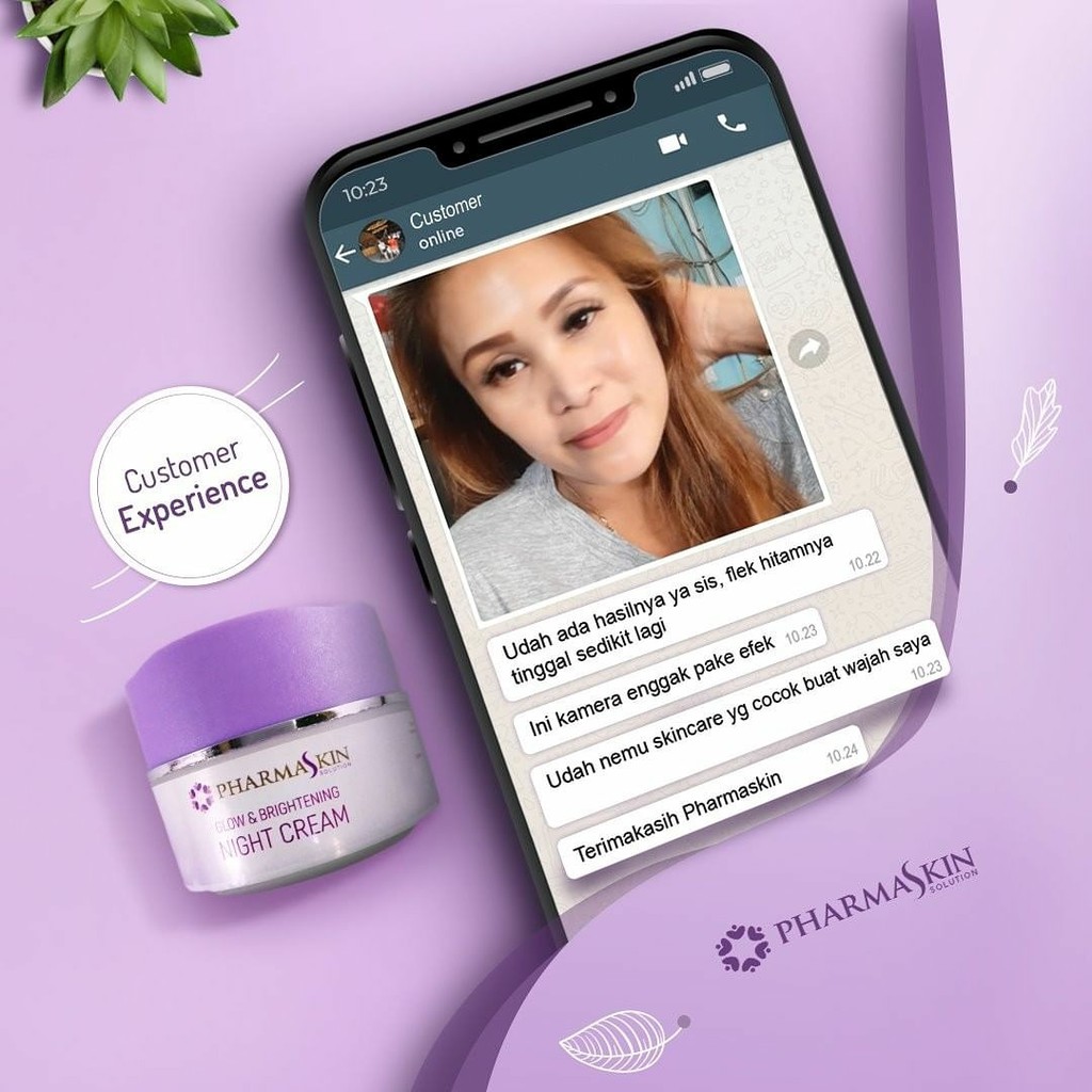 Pharmaskin Intensive Night Flek Cream Paket Krim malam dan Serum Glowing Perawat Wajah Putih Cerah Glowing Resmi BPOM-4