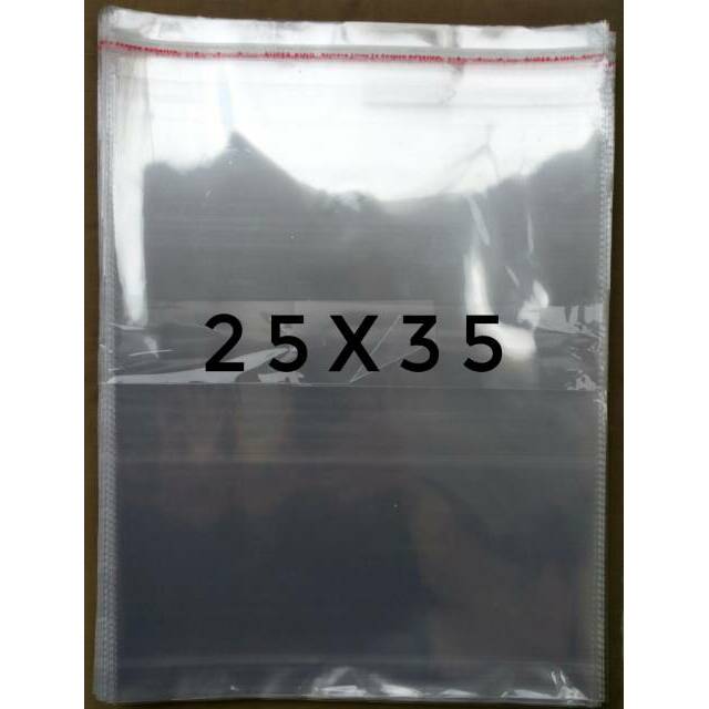 

H7Y PLASTIK OPP TEBAL DOUBLE SEAL (SEAL/LEM) 25x35 40 MICRON