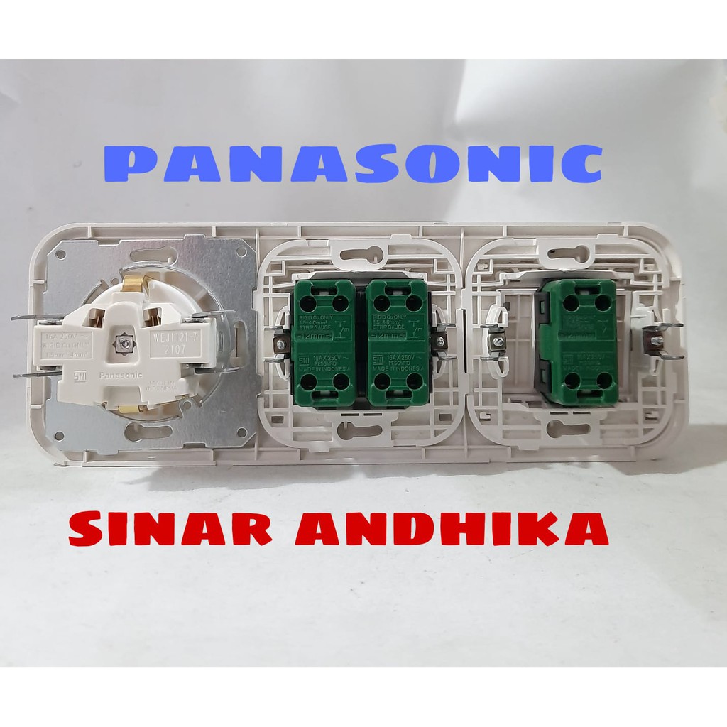 SAKLAR ENGKEL LEBAR+SERI KECIL+STOP KONTAK (CP) PANASONIC WEJ 7823 413121