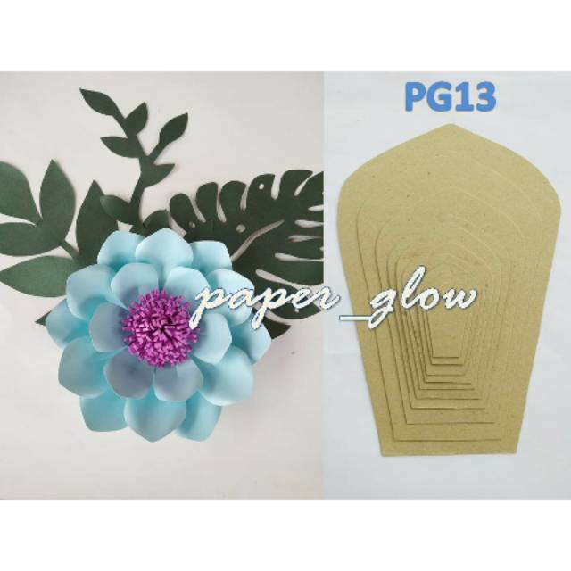 Pola/Cetakan/Template Paper Flower 10 kelopak