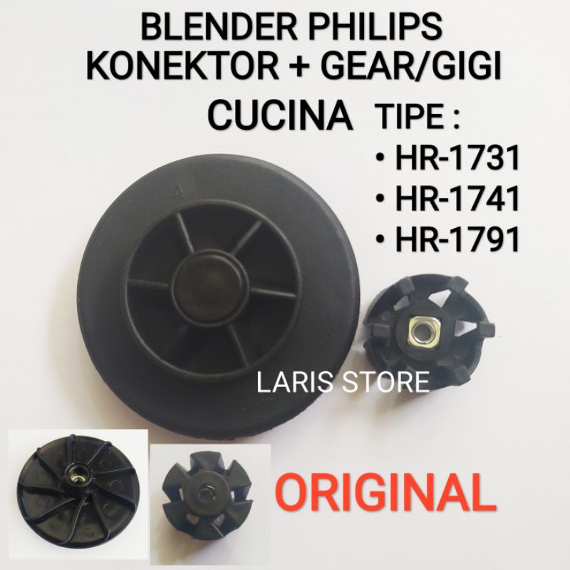 Konektor + Gear/Gigi 1set Original Mesin Blender Philips Cucina HR 1731 HR 1741 HR 1791