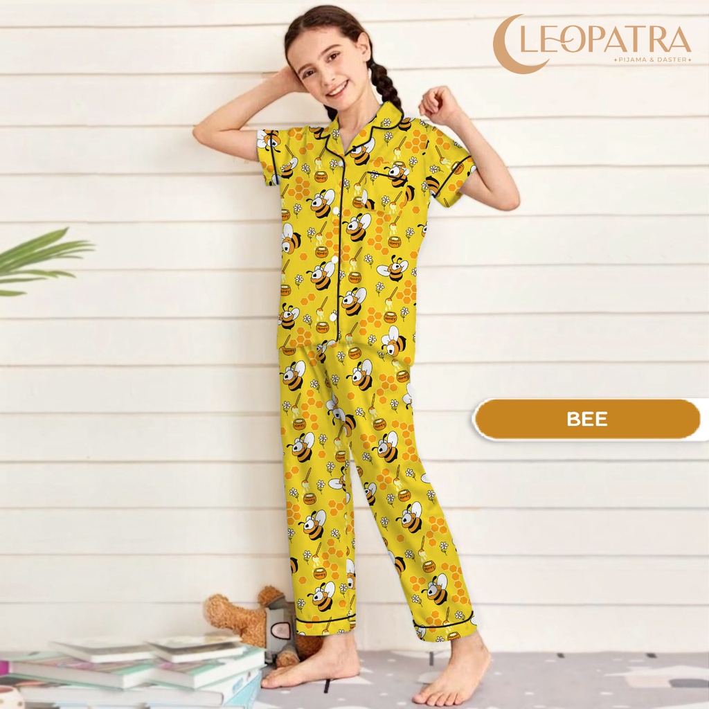 Cleopatra Piyama Anak perempuan Motif Karakter Usia 8-10 tahun (Size 10) Setelan Baju Tidur