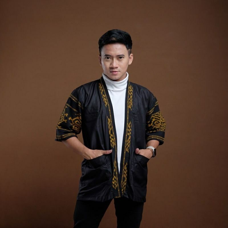 kimono pria baju tenun jepara baju etnik KP2