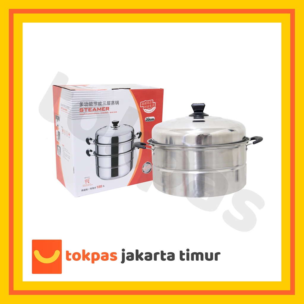 Panci Stainless Kukusan Dandang 30 cm