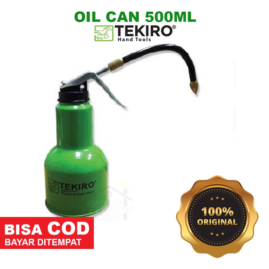TEKIRO OIL CAN METAL 500ml KALENG OLI 500 ml TEKIRO ORIGINAL