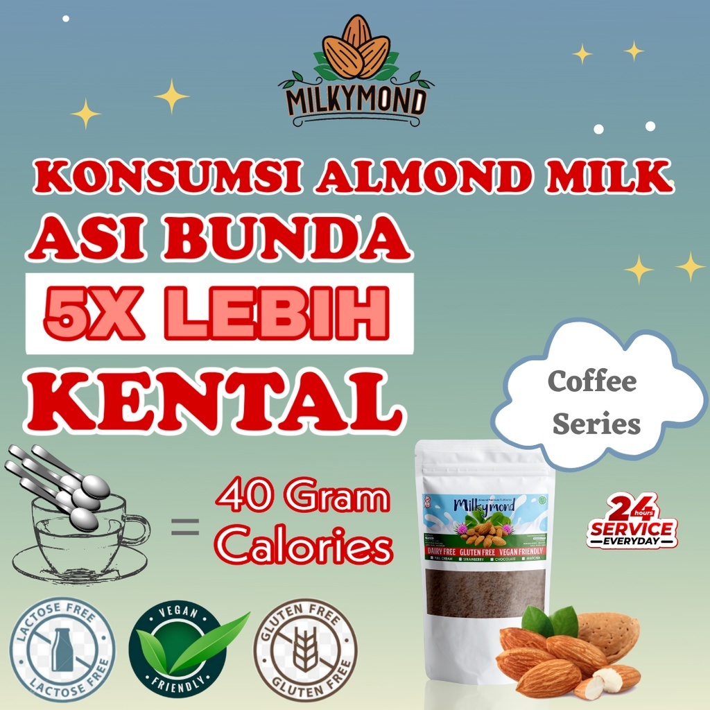 [BUY 2 GET 1 FREE] Susu Almond Premium MILKYMOND Milky Almond 180 Gram Variant 12 Rasa Coffee Coffe