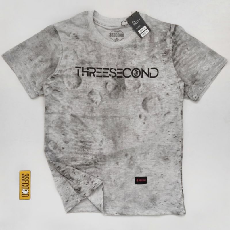 FREE ONGKIR KAOS 3SECOND PRIA GRATIS STIKER TSHIRT DISTRO MAN BASIC THREESECOND COWOK MOTIF KEREN