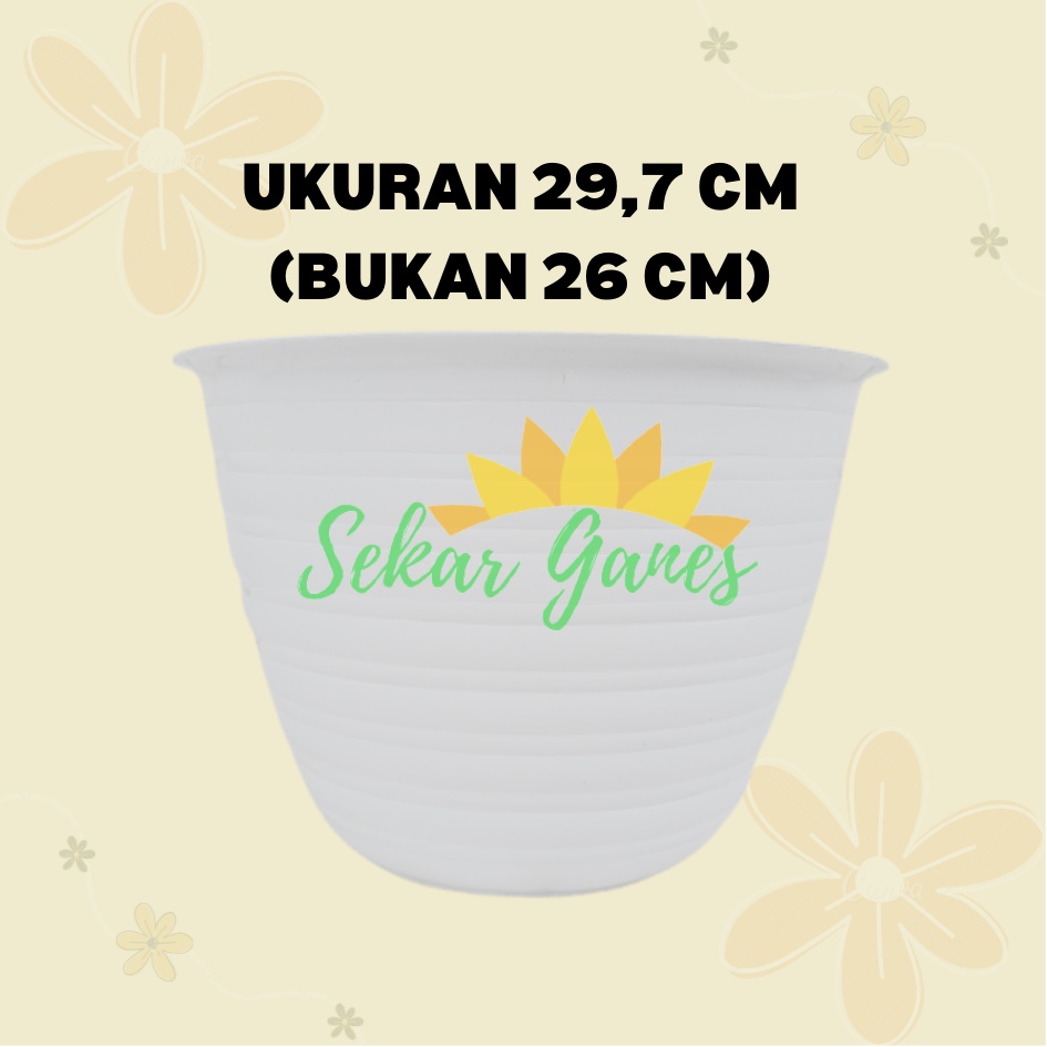 POT TAWON 30 PUTIH POT MADU 30 PUTIH/POT TAWON LEBAH 24 CM PUTIH MURAH/ POT NO 30,25,24 (Premium A)