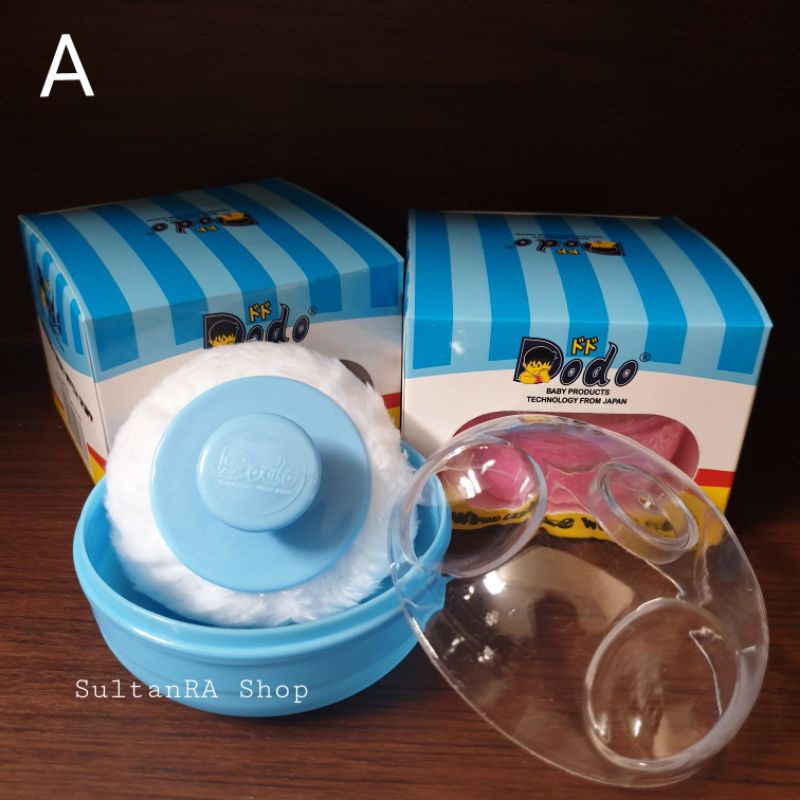 TEMPAT BEDAK BAYI SINGLE PLUS SPONS BEDAK SINGLE DODO | NINIO | BOY / GIRL - BABY POWDER CASE