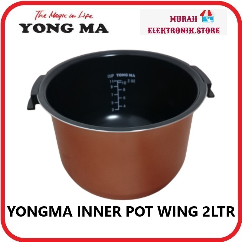 Panci Teflon Inner Pot Magic Com Yong Ma 2 Liter Wing Original Eco Ceramic