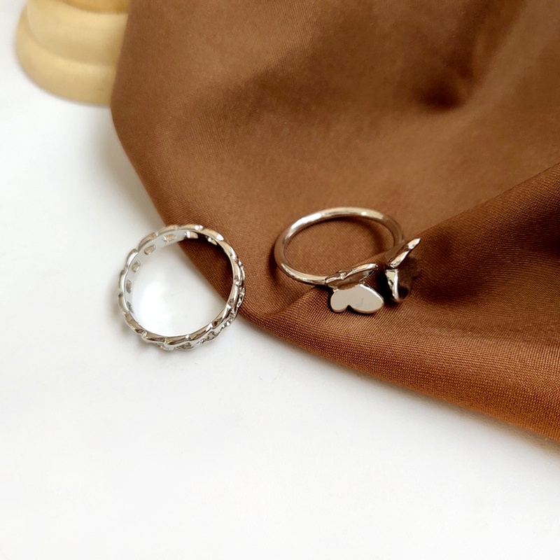 Adjustable Rings Butterfly Chain Set Ring Ins Tide Index Finger Ring Fashion Simple Bracelet Sweet Heart Jewelry