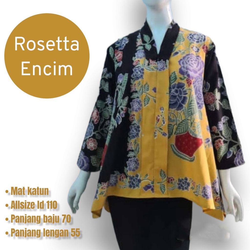 Blus Rosetta Encim batik solo atasan kerja